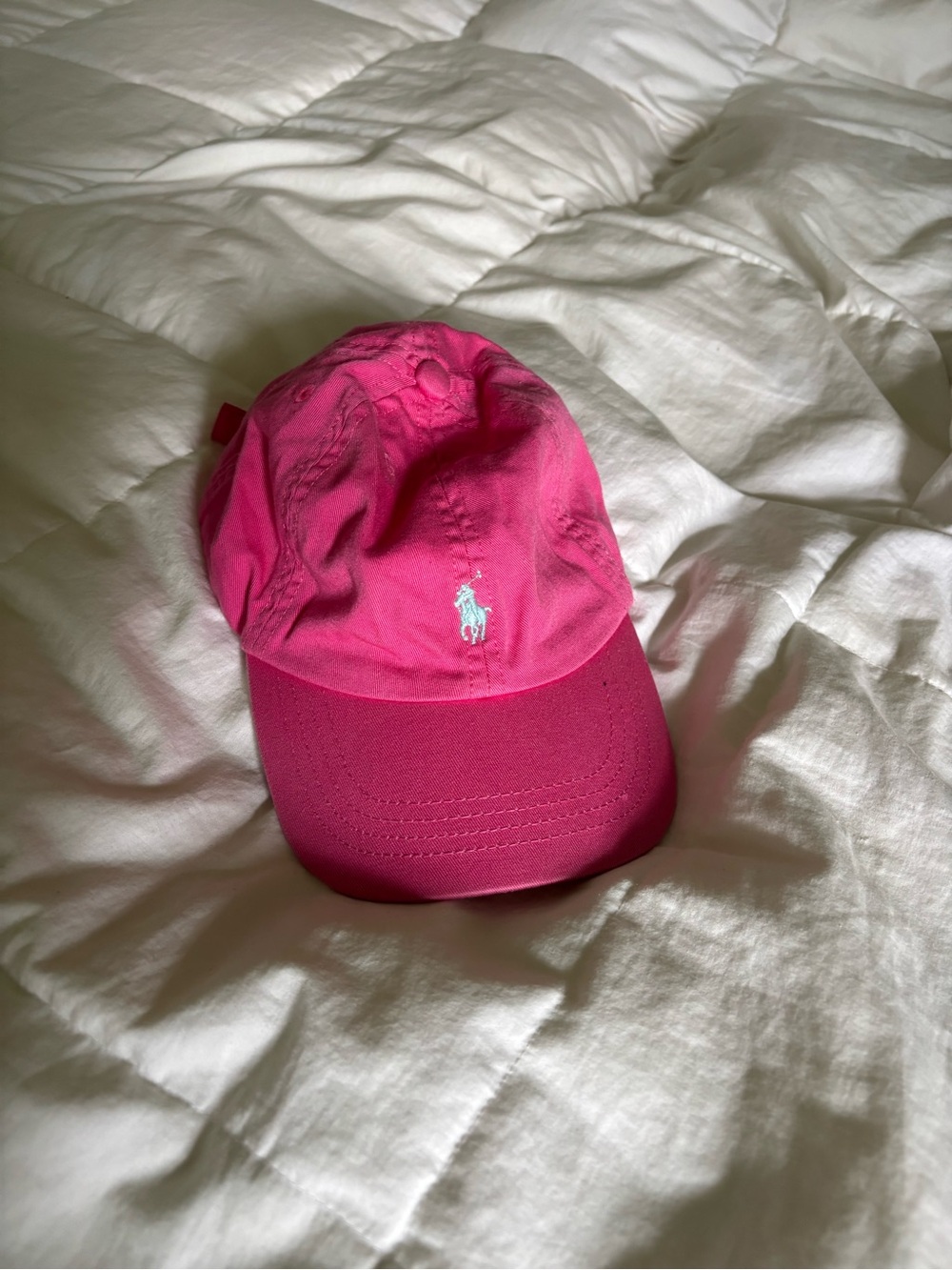 Pink Polo Ralph Lauren cotton baseball cap size 4-7